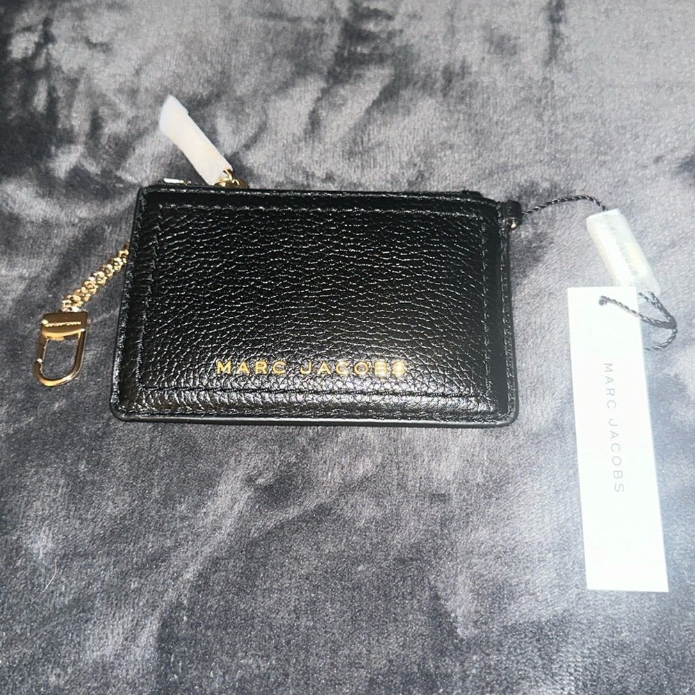 Marc Jacobs Black and Gold Key & Card Holder